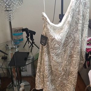 One arm side New Year Eve Bling Dress